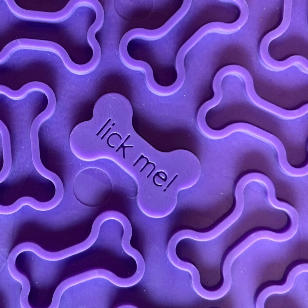 SodaPup enrichment mat lick mat purple bones